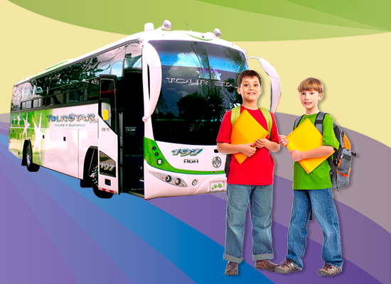 Servicio de transporte para colegios Transportar vidas con la mayor serguridad es un compromiso y un deber para Tour Star